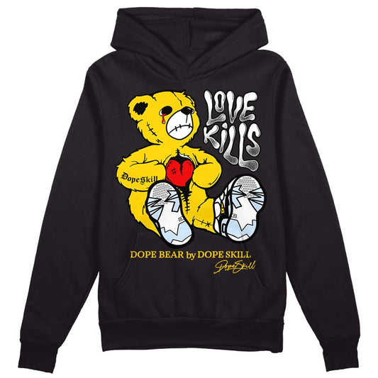 Jordan 6 “Yellow Ochre” DopeSkill Hoodie Sweatshirt Love Kills Graphic Streetwear - Black