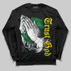 Dunk Low Reverse Brazil DopeSkill Long Sleeve T-Shirt Trust God Graphic Streetwear - Black