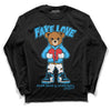 Jordan 1 High Retro OG “University Blue” DopeSkill Long Sleeve T-Shirt Fake Love Graphic Streetwear - Black