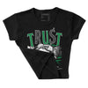 Pine Green 4s DopeSkill Women's Crop Top Trust No One Graphic