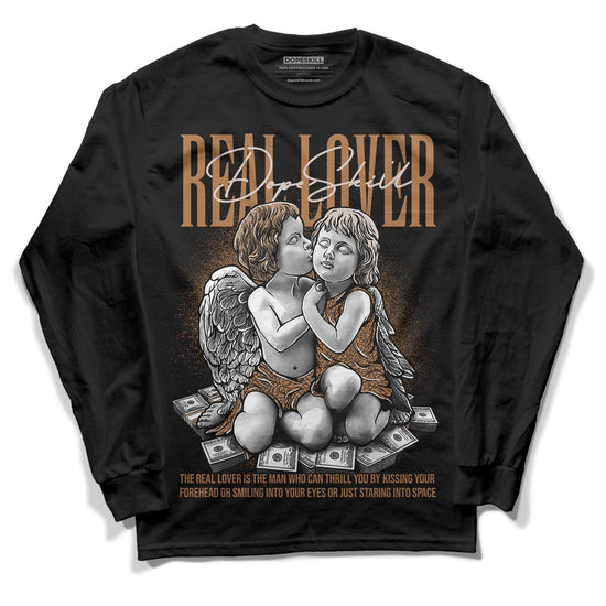 Jordan 3 Retro Palomino DopeSkill Long Sleeve T-Shirt Real Lover Graphic Streetwear - Black