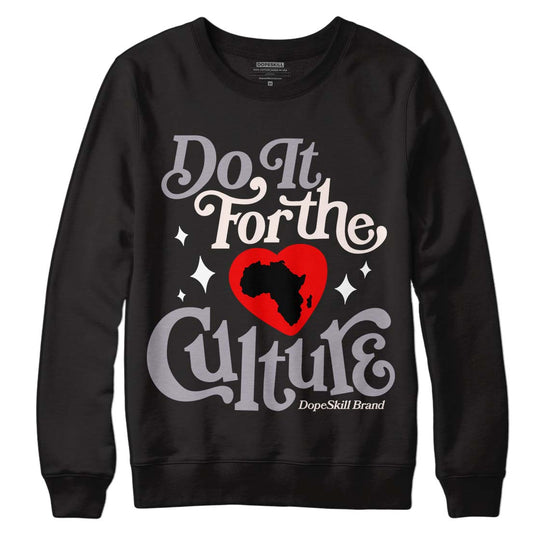 Jordan 2 Cement Grey DopeSkill Sweatshirt Do It For The Culture Graphic Streetwear - Black