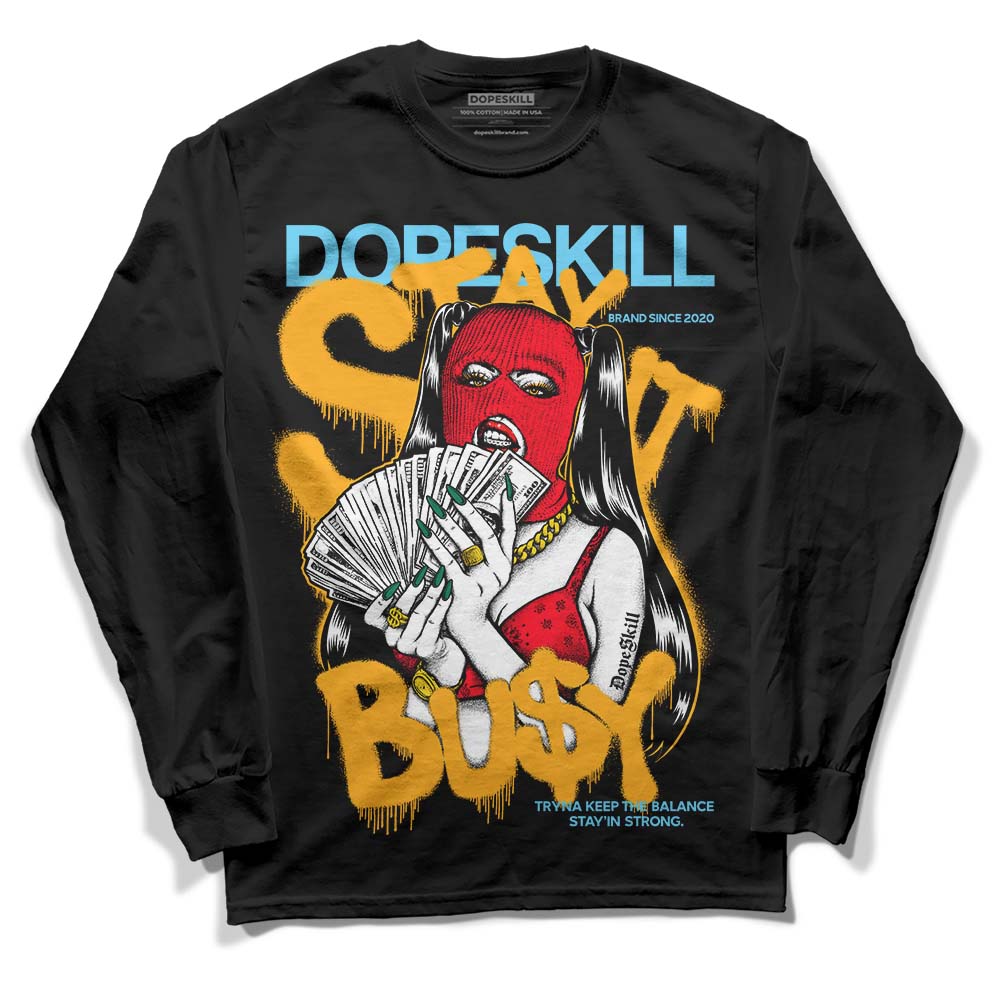 Jordan 1 Mid GS 'Six Championships DopeSkill Long Sleeve T-Shirt Stay It Busy Graphic Streetwear - Black