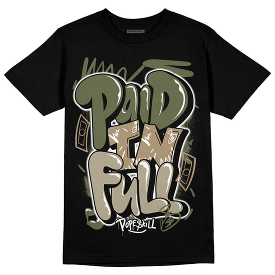 Air Max 90 Ballistic Neutral Olive DopeSkill T-Shirt New Paid In Full Graphic Streetwear - Black