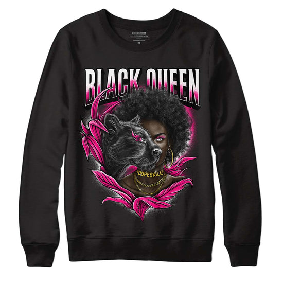 Jordan 1 Low GS “Fierce Pink” Dopeskill Sweatshirt New Black Queen Graphic Streetwear - Black