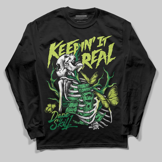 Green Sneakers DopeSkill Long Sleeve T-Shirt Keepin' It Real Graphic Streetwear - Black