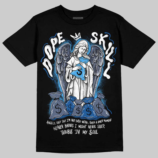 Jordan 11 Retro Low Diffused Blue DopeSkill T-Shirt Angels Graphic Streetwear - Black