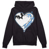 Jordan 9 Powder Blue DopeSkill Hoodie Sweatshirt Heart Jordan 9 Graphic Streetwear - Black