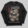 Jordan 10 Retro Shadow (2025) DopeSkill Long Sleeve T-Shirt The Mouth With No Droughts Graphic Streetwear - Black