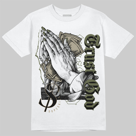 Air Max 90 Ballistic Neutral Olive DopeSkill T-Shirt Trust God Graphic Streetwear - White 