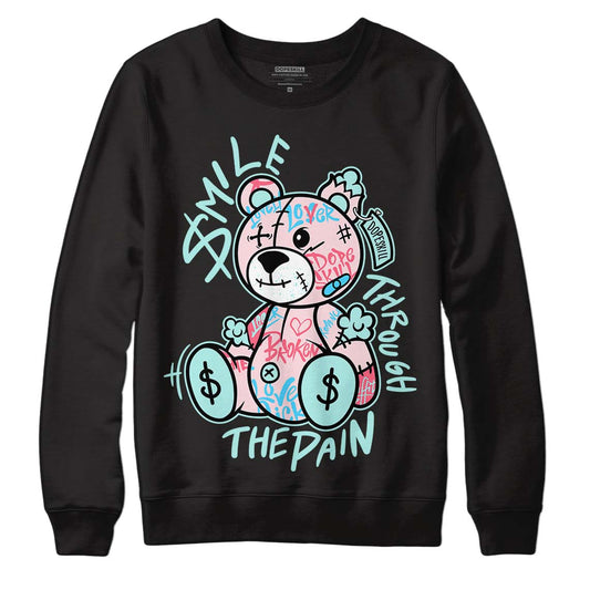 Jordan 5 Easter DopeSkill Sweatshirt Smile Through The Pain Graphic Streetwear - Black