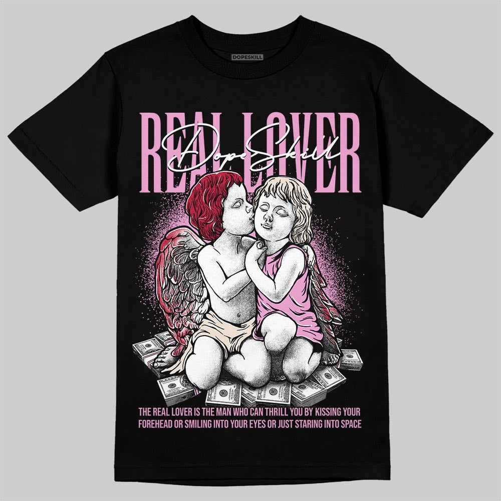 Jordan 1 Low “Pink Pack” DopeSkill T-Shirt Real Lover Graphic Streetwear - Black