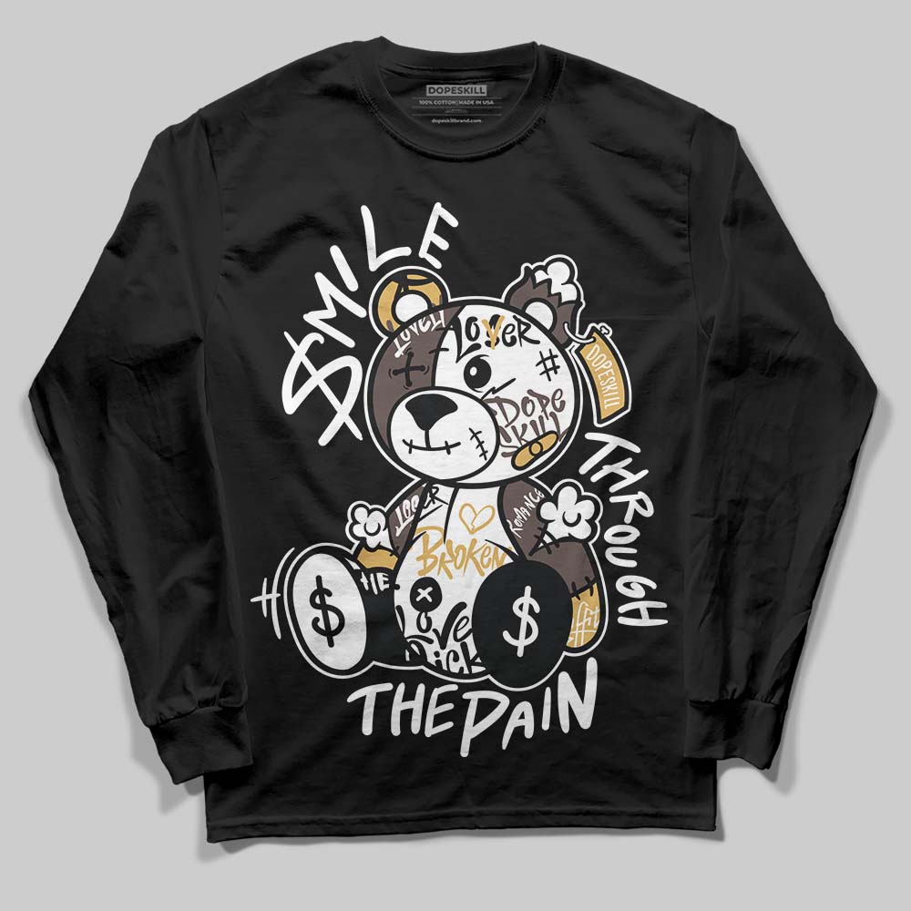 Adidas Samba OG C ‘Black Gum’ DopeSkill Long Sleeve T-Shirt Smile Through The Pain Graphic Streetwear - Black