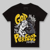 Jordan 4 Lightning DopeSkill Toddler Kids T-shirt God Made Me Perfect Graphic Streetwear - Black
