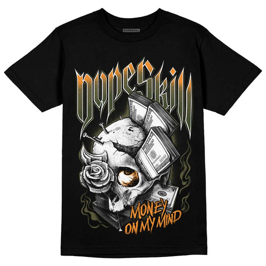 Jordan 5 "Olive" DopeSkill T-Shirt Money On My Mind Graphic Streetwear - Black