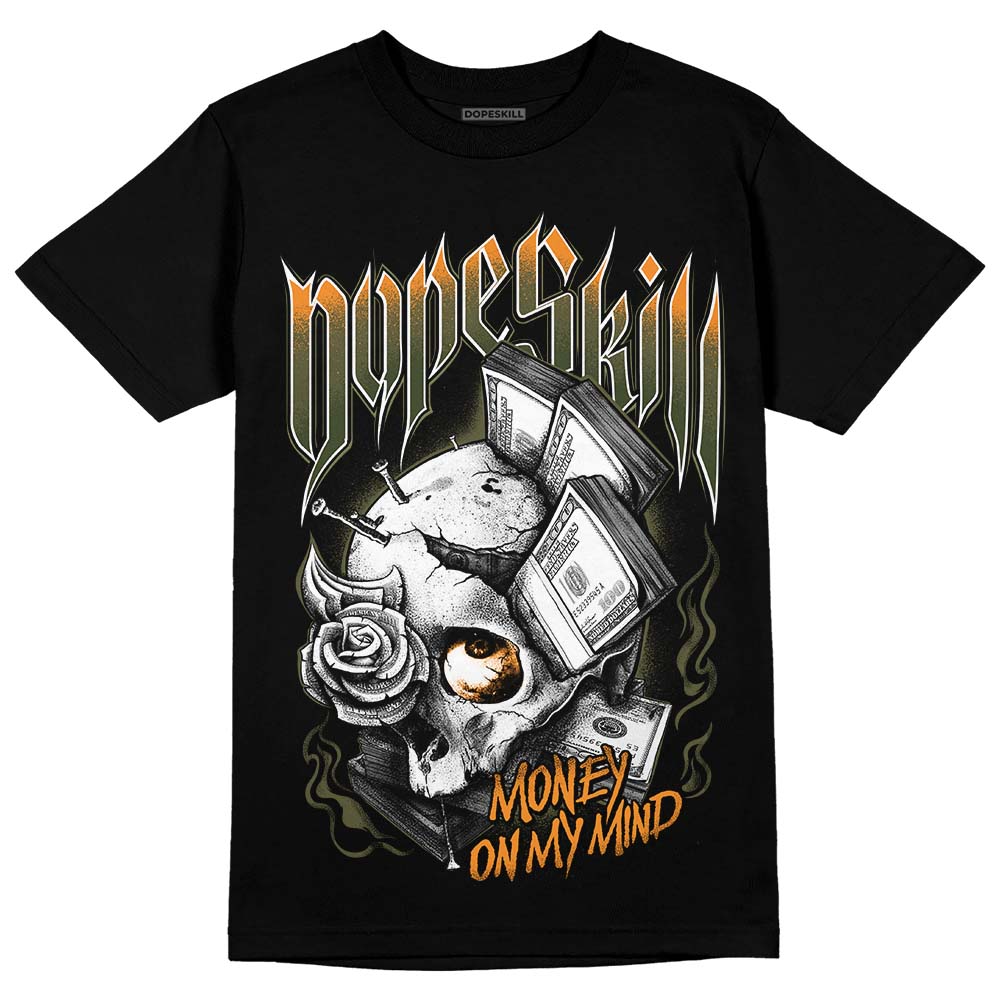 Jordan 5 "Olive" DopeSkill T-Shirt Money On My Mind Graphic Streetwear - Black