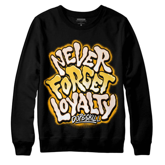Jordan 4 "Sail" DopeSkill T-Shirt Never Forget Loyalty Graphic Streetwear - Black 