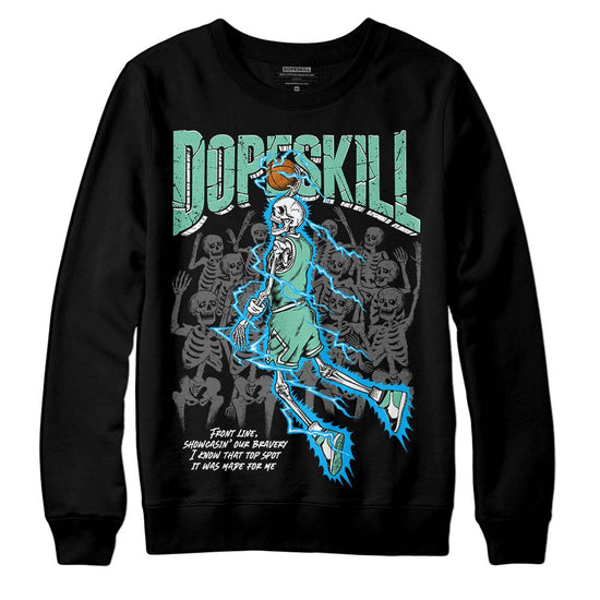 Jordan 1 High OG Green Glow DopeSkill Sweatshirt Thunder Dunk Graphic Streetwear - Black