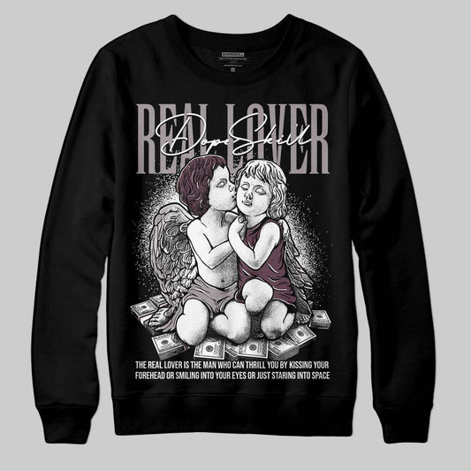 A Ma Maniére x Air Jordan 5 “Violet Ore” DopeSkill Sweatshirt Real Lover Graphic Streetwear - Black