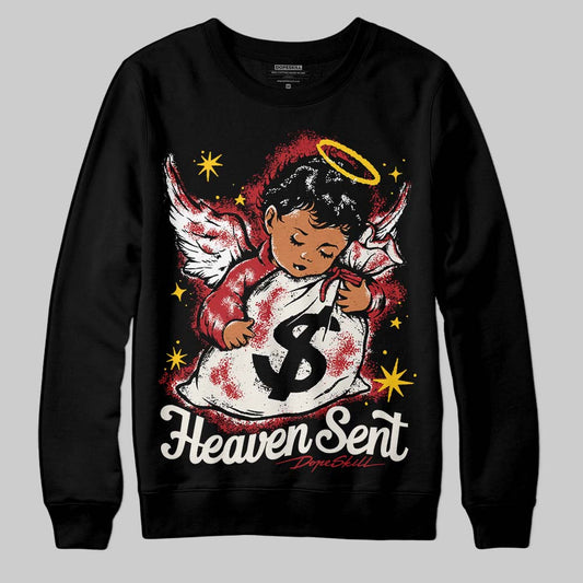 Nigel Sylvester x Jordan 1 Low OG “Nitro” DopeSkill Sweatshirt Heaven Sent Graphic Streetwear - Black