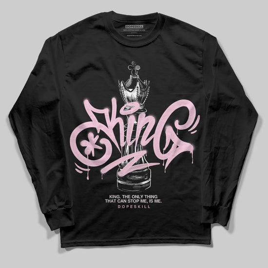 Dunk Low LX Pink Foam DopeSkill Long Sleeve T-Shirt King Chess Graphic Streetwear - Black