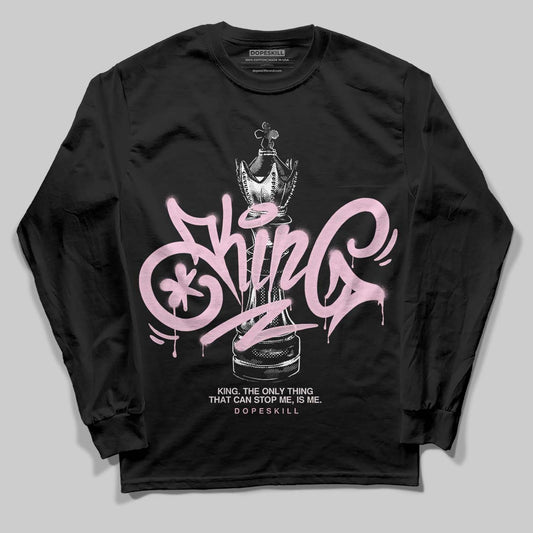 Dunk Low LX Pink Foam DopeSkill Long Sleeve T-Shirt King Chess Graphic Streetwear - Black