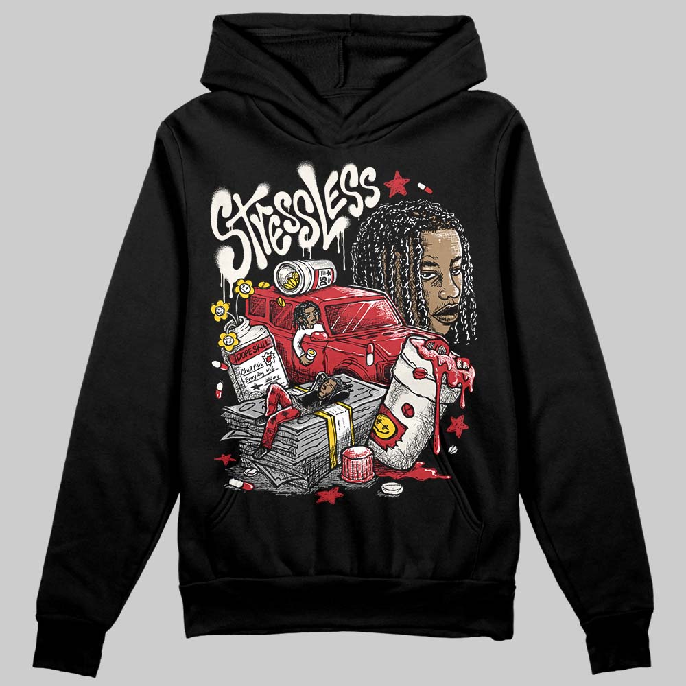 Jordan 4 “Flight Club” DopeSkill Hoodie Sweatshirt Stressless Graphic Streetwear - Black