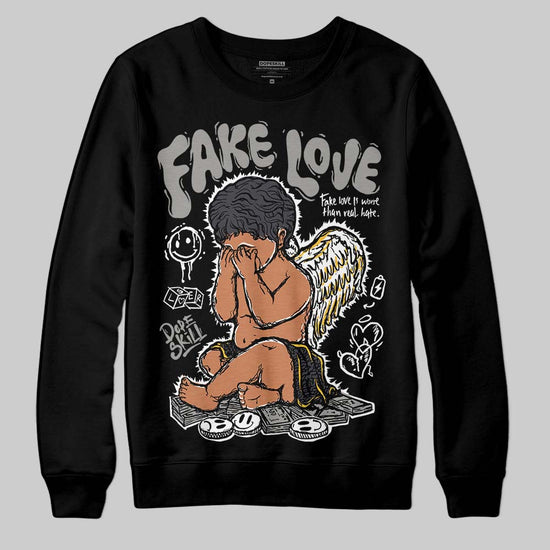 Jordan 3 Retro Black Cat DopeSkill Sweatshirt False Love Graphic Streetwear - Black