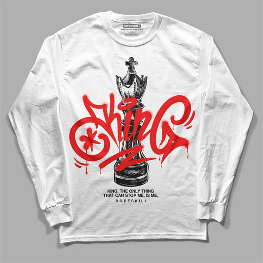 Dunk Low Panda White Black DopeSkill Long Sleeve T-Shirt King Chess Graphic Streetwear - White 