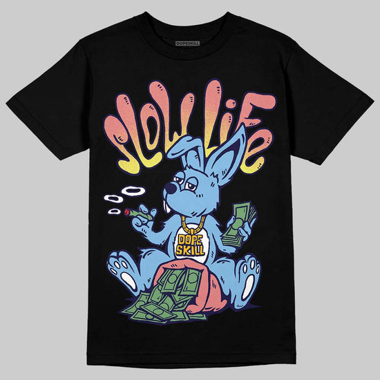 University Blue Sneakers DopeSkill T-Shirt Slow Life Graphic Streetwear - Black
