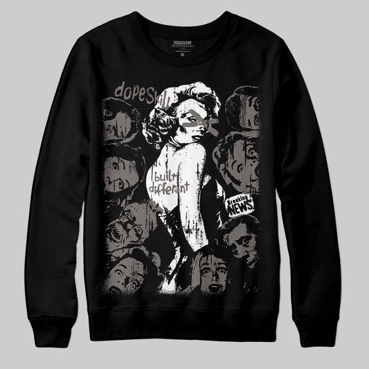 Jordan 4 Retro Cave Stone DopeSkill Sweatshirt Built Different Graphic Streetwear - Black