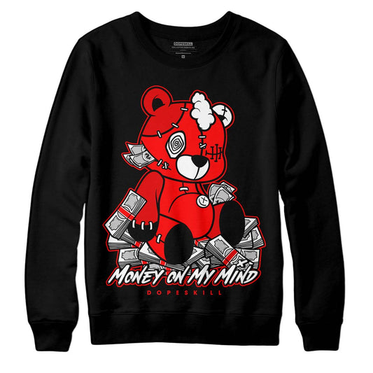 Jordan 1 Retro High OG "Satin Bred" DopeSkill Sweatshirt MOMM Bear Graphic Streetwear - Black