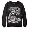 Jordan 1 Retro Low OG Black Cement DopeSkill Sweatshirt Sick Bear Graphic Streetwear - Black