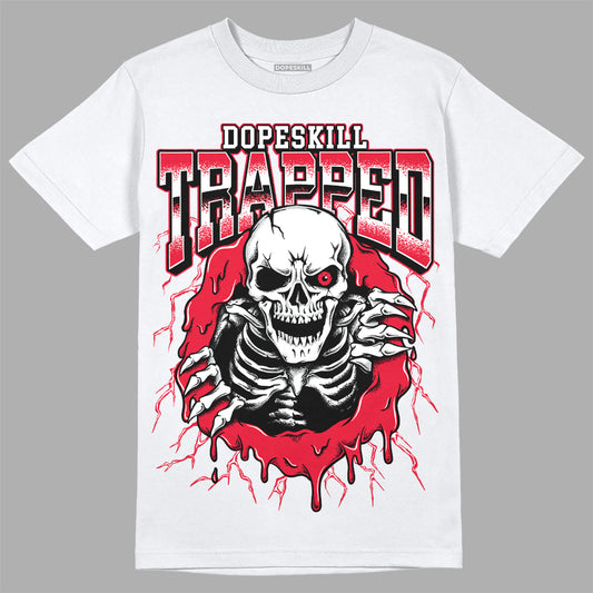 Red Black White DopeSkill T-Shirt Trapped Halloween Graphic