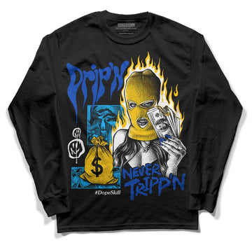 Jordan 14 “Laney” DopeSkill Long Sleeve T-Shirt Drip'n Never Tripp'n Graphic Streetwear - Black