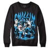 Jordan 1 High Retro OG “University Blue” DopeSkill Sweatshirt Chillin Graphic Streetwear - Black