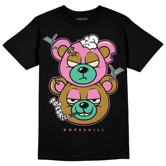 Parris Goebel x WMNS Dunk Low 'Playful Pink’ DopeSkill T-Shirt New Double Bear Graphic Streetwear - Black