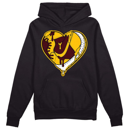 Dunk Yellow Bordeaux DopeSkill Hoodie Sweatshirt Heart Jordan Graphic Streetwear - Black