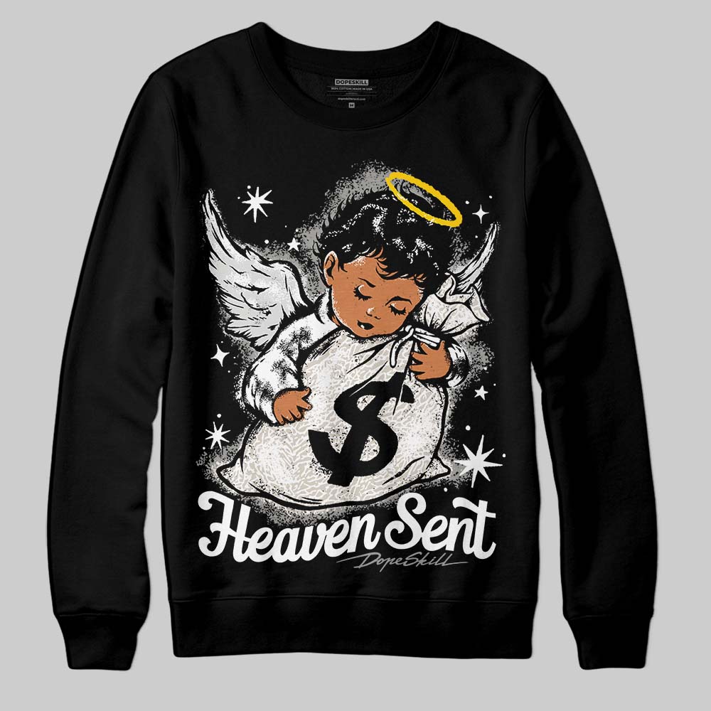 Jordan 3 Retro Pure Money DopeSkill Sweatshirt Heaven Sent Graphic Streetwear - Black