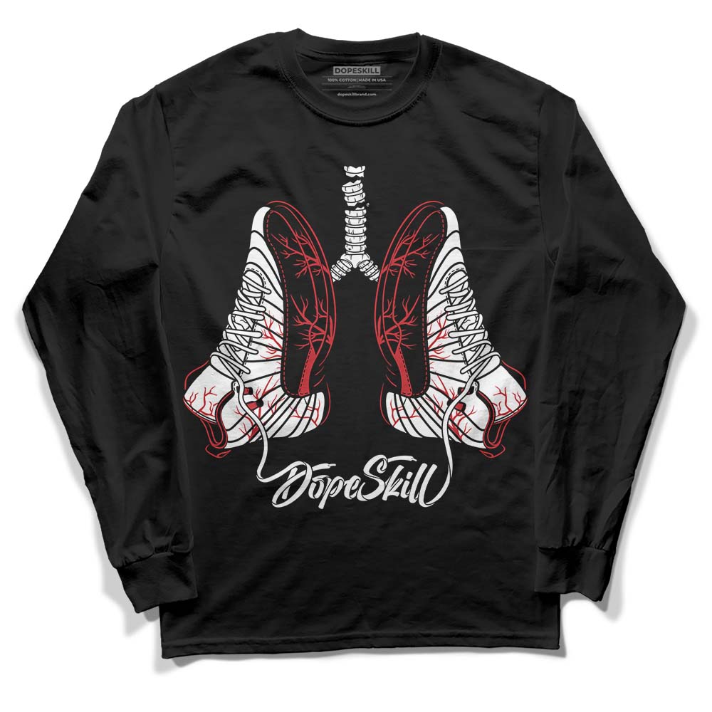 Jordan 12 “Red Taxi” DopeSkill Long Sleeve T-Shirt Breathe Graphic Streetwear - Black