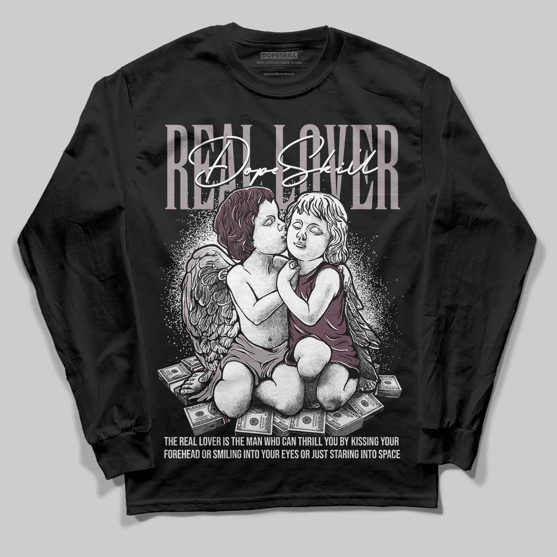 A Ma Maniére x Air Jordan 5 “Violet Ore” DopeSkill Long Sleeve T-Shirt Real Lover Graphic Streetwear - Black