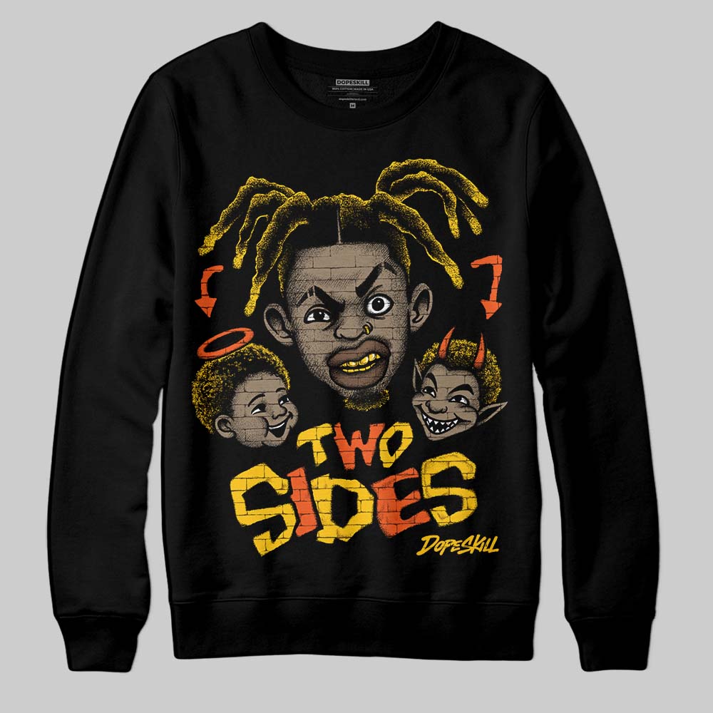 Yellow Sneakers DopeSkill Sweatshirt Two Sides Graphic Streetwear - black