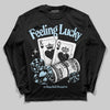 Jordan 11 Retro Legend Blue DopeSkill Long Sleeve T-Shirt Feeling Lucky Graphic Streetwear - Black