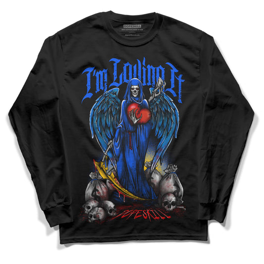 Royal Blue Sneakers DopeSkill Long Sleeve T-Shirt New I'm Loving It Graphic Streetwear - Black