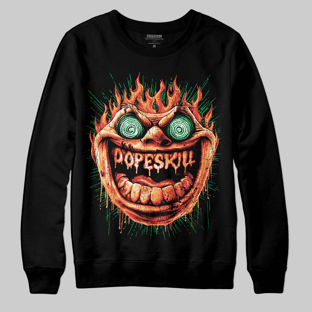 Black and White Sneakers DopeSkill Sweatshirt Hellfire Graphic Streetwear - black
