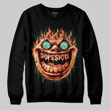 Black and White Sneakers DopeSkill Sweatshirt Hellfire Graphic Streetwear - black