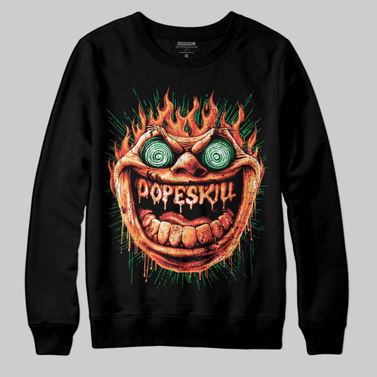 Black and White Sneakers DopeSkill Sweatshirt Hellfire Graphic Streetwear - black