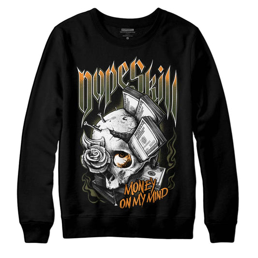 Jordan 5 "Olive" DopeSkill Sweatshirt Money On My Mind Graphic Streetwear - Black