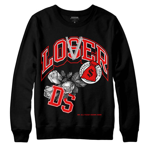 Jordan 12 “Cherry” DopeSkill Sweatshirt Loser Lover Graphic Streetwear - Black 