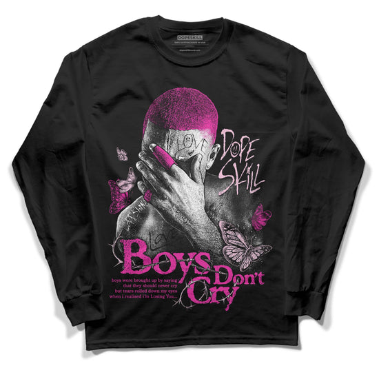 Pink Sneakers DopeSkill Long Sleeve T-Shirt Boys Don't Cry Graphic Streetwear - Black